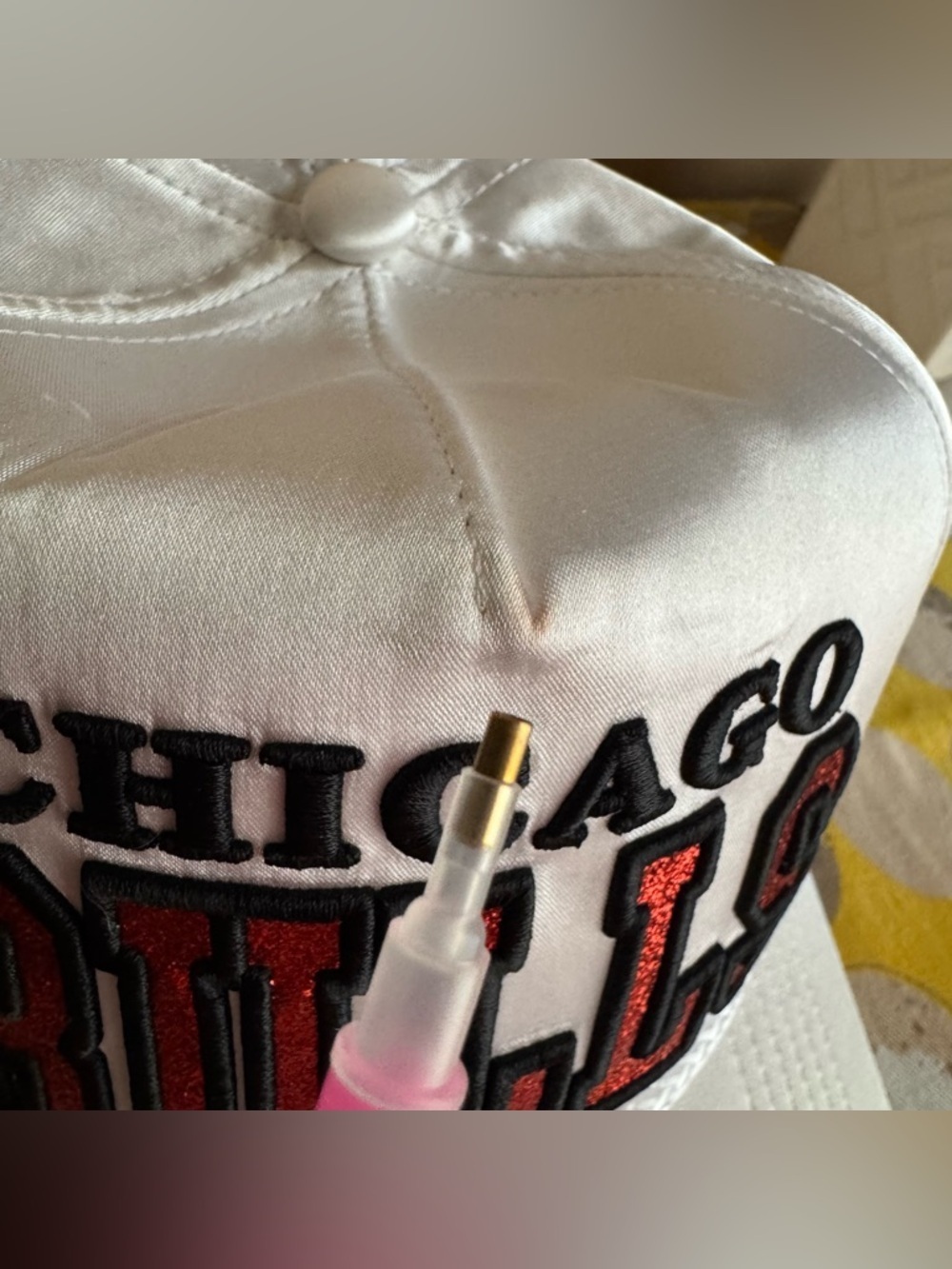 47 Brand NWT Chicago Bulls white satin Women’s hat - Picture 10 of 16